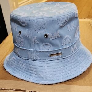 Michael Kors Sky Blue Logo Bucket Hat